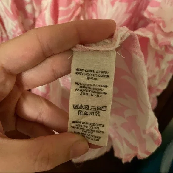 Free People Dress Rebecca Bubblegum Pink White Ruffle Long Sleeve Boho Small - Picture 8 of 10